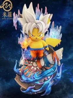 Ultra Instinct Son Goku Cosplay Pikachu - Pokemon Dragon Ball Resin Statue - MIRO Studios