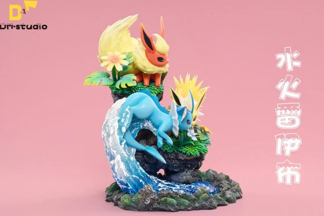Vaporeon & Flareon & Jolteon - Pokemon Resin Statue - DM Studios