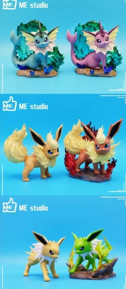 Vaporeon & Flareon & Jolteon - Pokemon Resin Statue - ME Studio