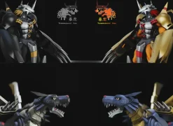 War Greymon & Metal Garurumon - Digimon Resin Statue - Tyrannosaurus Rex Studios