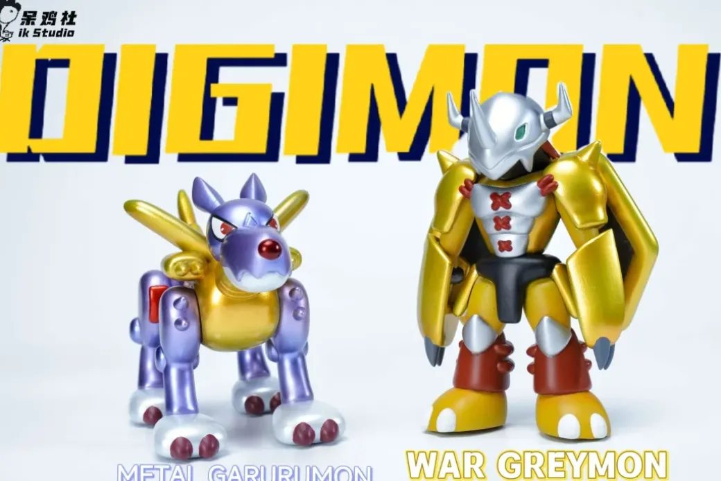 WarGreymon & MetalGarurumon Doll - Digimon Resin Statue - IK Studio