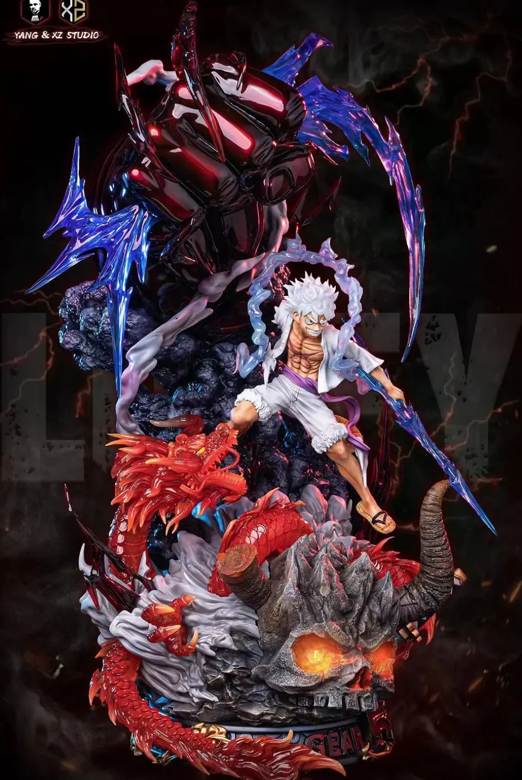 WCF & 1/6 MAX Scale Sun God Nika Luffy vs Kaido - ONE PIECE Resin Statue - XS Studios
