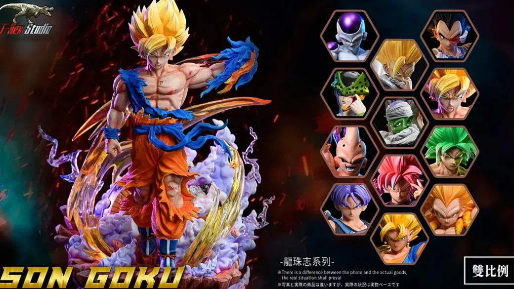 WCF & Mega Scale Son Goku with LED - Dragon Ball Resin Statue - T-Rex Studios