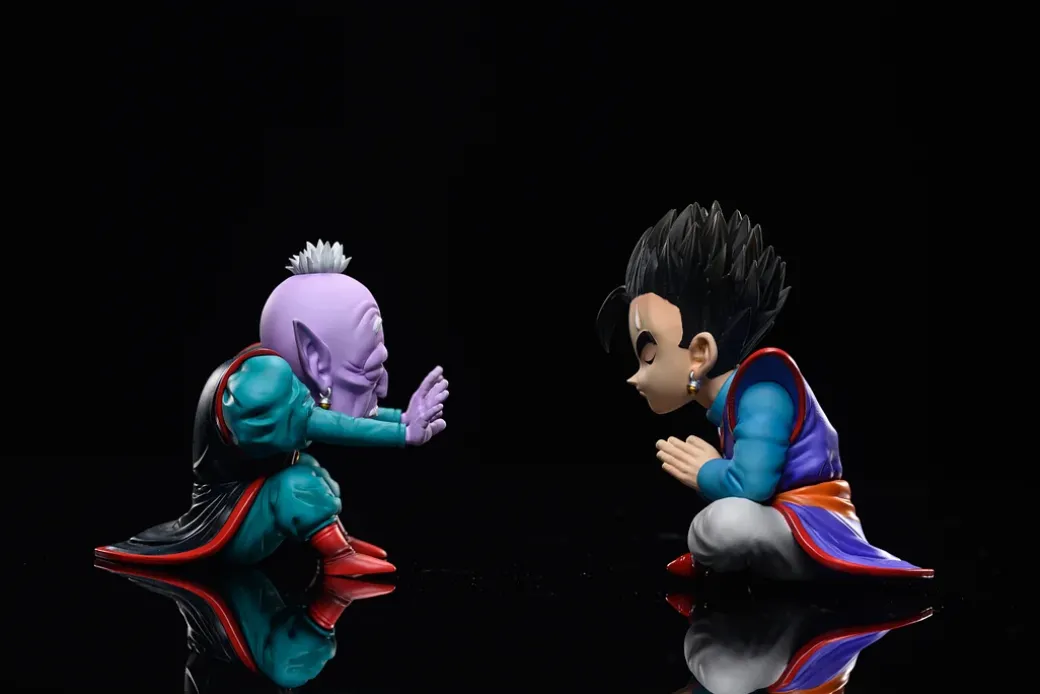 WCF Scale Buu Series Old Kai & Mystic God Son Gohan - Dragon Ball Resin Statue - LeaGue Studios