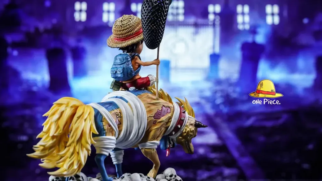 WCF Scale Cerberus Riding & Monkey D. Luffy - ONE PIECE Resin Statue - ONE Piece. Studio