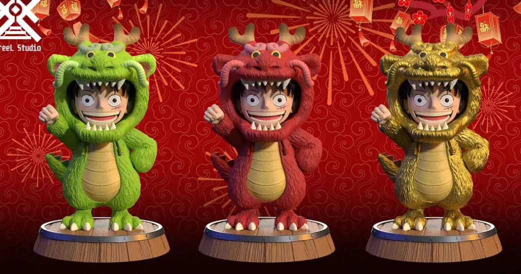 WCF Scale Dragon Year Monkey D. Luffy - ONE PIECE Statue - ThreeL Studios