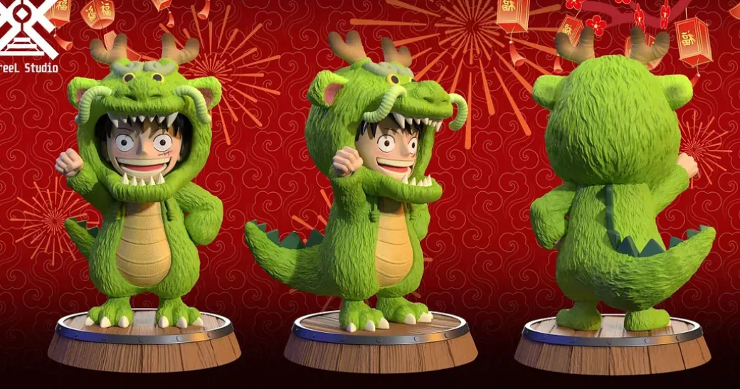WCF Scale Dragon Year Monkey D. Luffy - ONE PIECE Statue - ThreeL Studios
