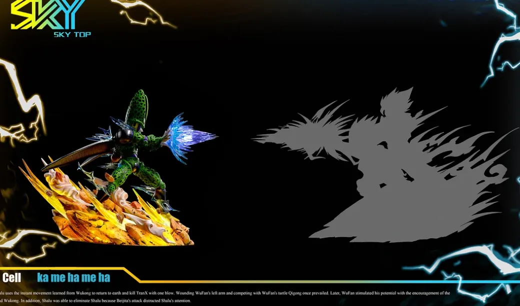 WCF Scale Famous Battle Scene Cell with LED - Dragon Ball Resin Statue - Sky Top Studios