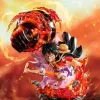 WCF Scale Fire Punch Monkey D. Luffy with LED - ONE PIECE Resin Statue - 5G-Studios
