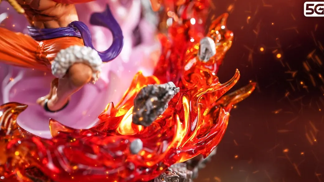 WCF Scale Fire Punch Monkey D. Luffy with LED - ONE PIECE Resin Statue - 5G-Studios