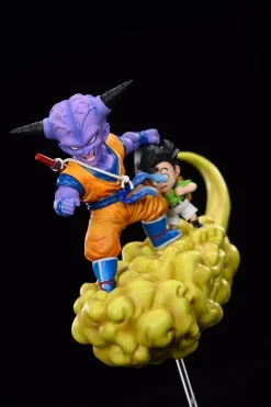 WCF Scale Ginyu in Son Goku & Childhood Son Gohan Ride the Flying Nimbus - Dragon Ball Resin Statue - LeaGue Studios