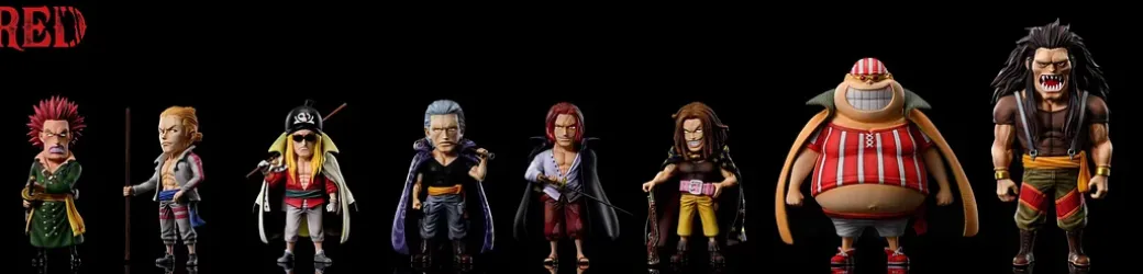 WCF Scale Red Hair Pirates Shanks & Rockstar - ONE PIECE Resin Statue - A Plus Studios
