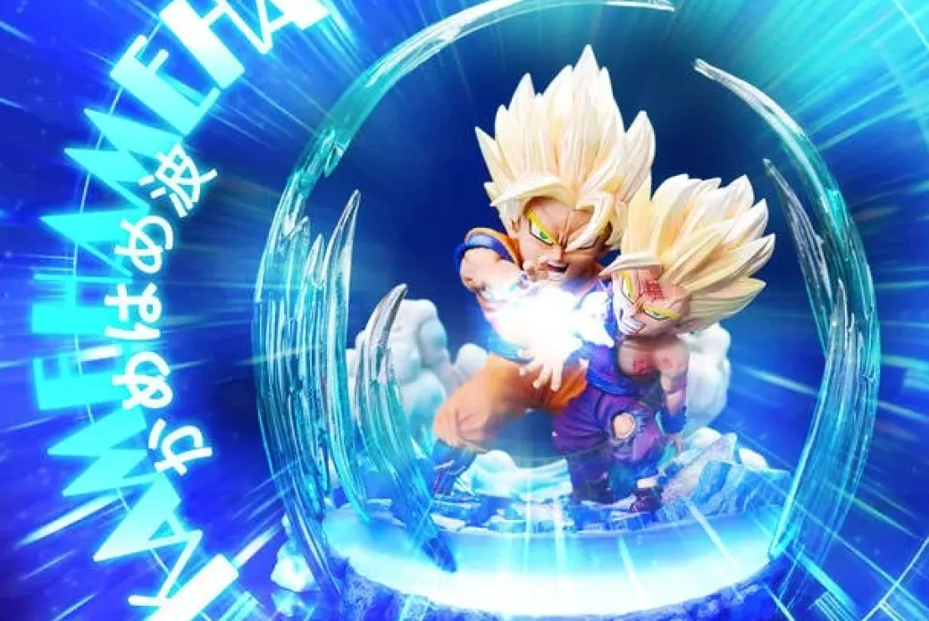 WCF Scale Son Gohan & Son Goku-The end of Cell's game - Dragon Ball Resin Statue - League Studios