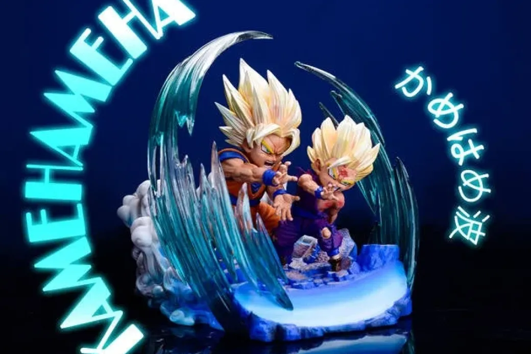 WCF Scale Son Gohan & Son Goku-The end of Cell's game - Dragon Ball Resin Statue - League Studios