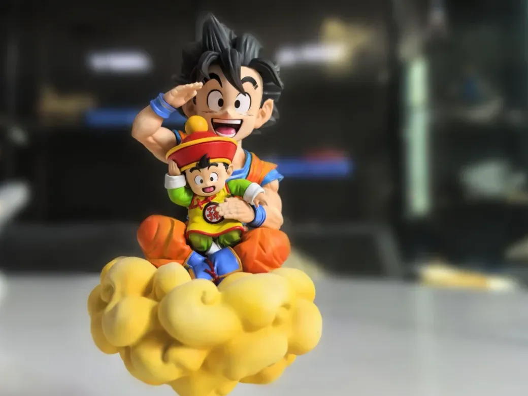 WCF Scale Son Goku & Childhood Son Gohan Ride the Flying Nimbus - Dragon Ball Resin Statue - LeaGue Studios