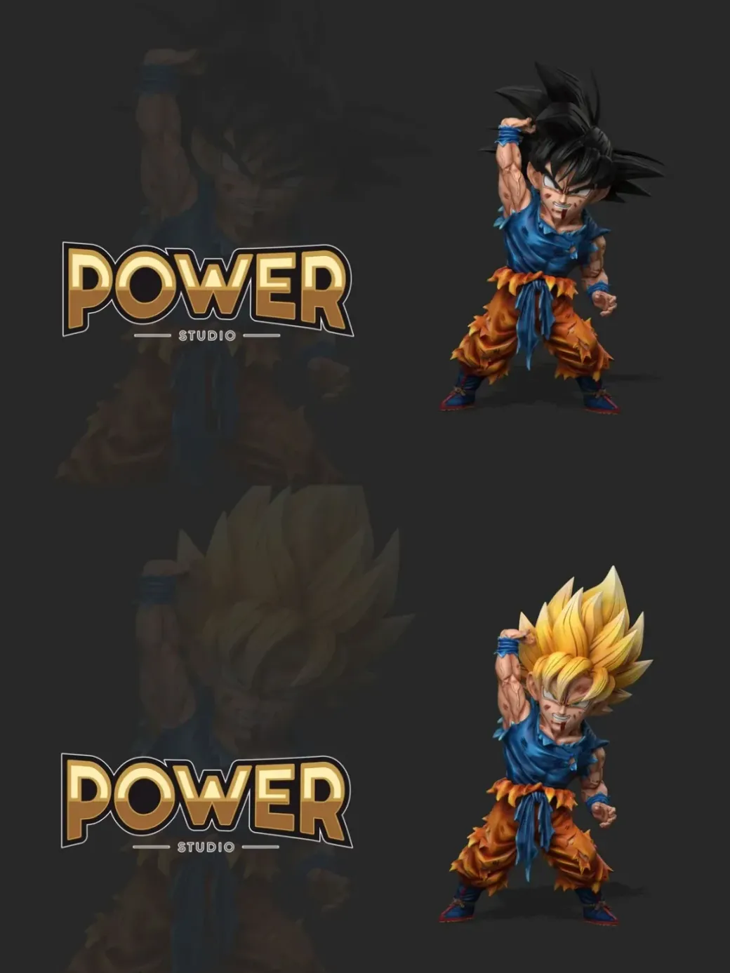 WCF Scale Spirit Bomb Normal & Super Saiyan Son Goku - Dragon Ball Statue - Power Studio
