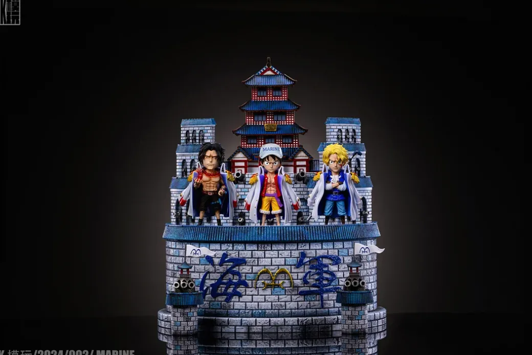 WCF Scale Three Marine Brothers - ONE PIECE Resin Statue - DK Model Play Studio