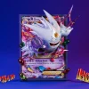 White Mega Gengar Coming Out From Pokemon Card - Pokemon Resin Statue - GEISHA Studio