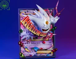 White Mega Gengar Coming Out From Pokemon Card - Pokemon Resin Statue - GEISHA Studio