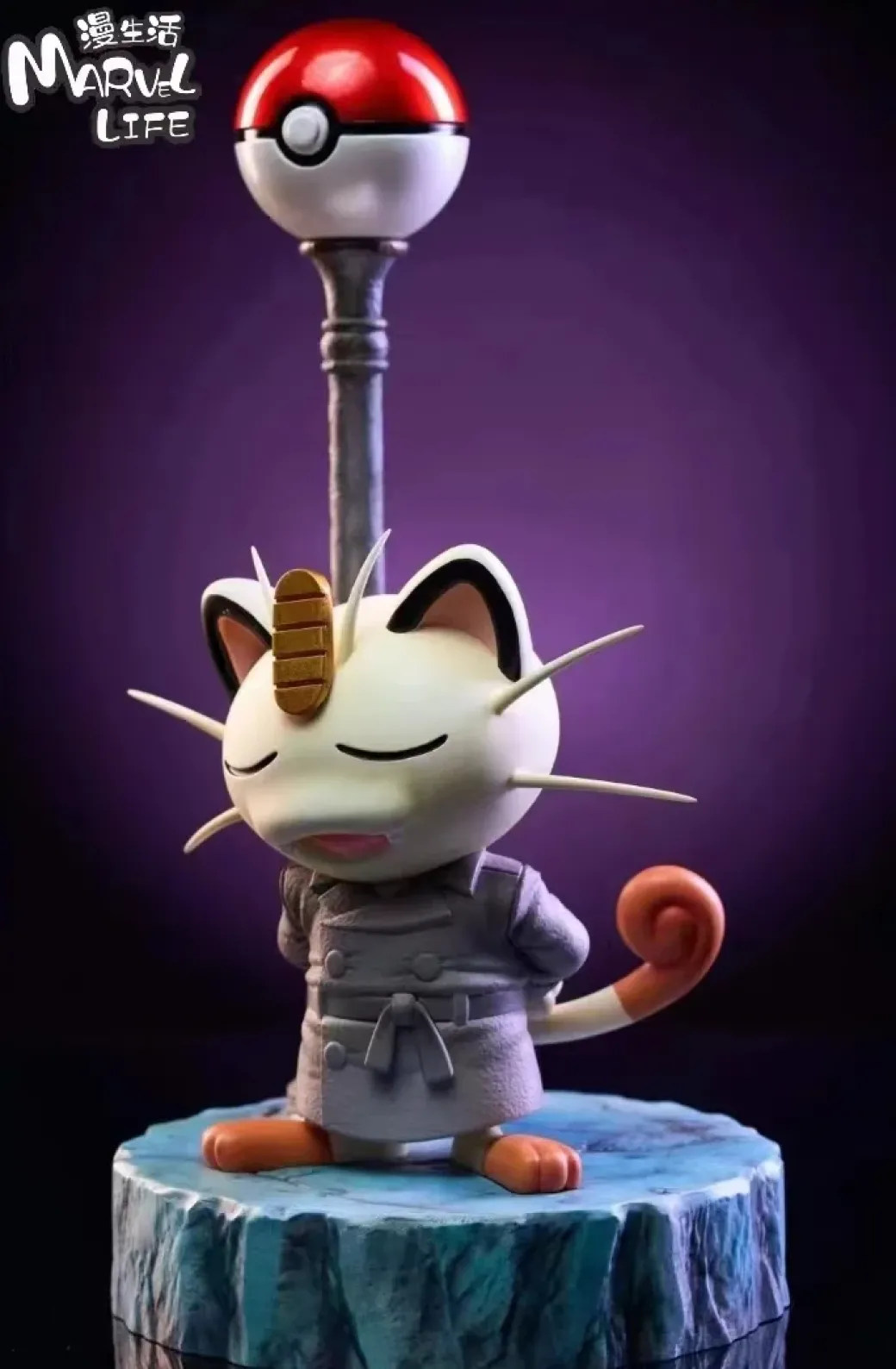 Windbreaker Meowth - Pokemon Resin Statue - ManShengHuo Studio