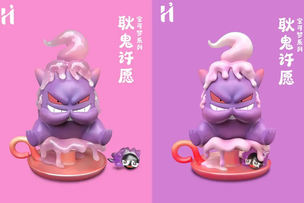 Wishing Series Gengar & Gastly - Pokemon Resin Statue - HiHi Studios