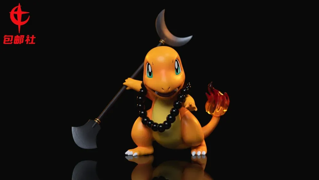 Zhu Bajie Cosplay Squirtle & Sha Wujing Cosplay Charmander - Journey to the West Pokemon Statue - BaoYouShe Studio